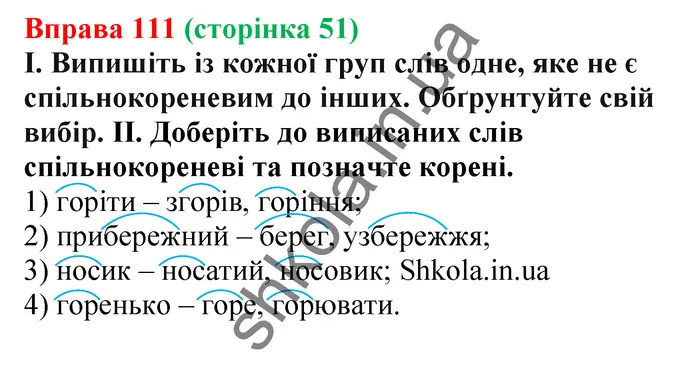 Відповідь до вправи № 111 - ГДЗ Українська мова 5 клас Заболотний 2022