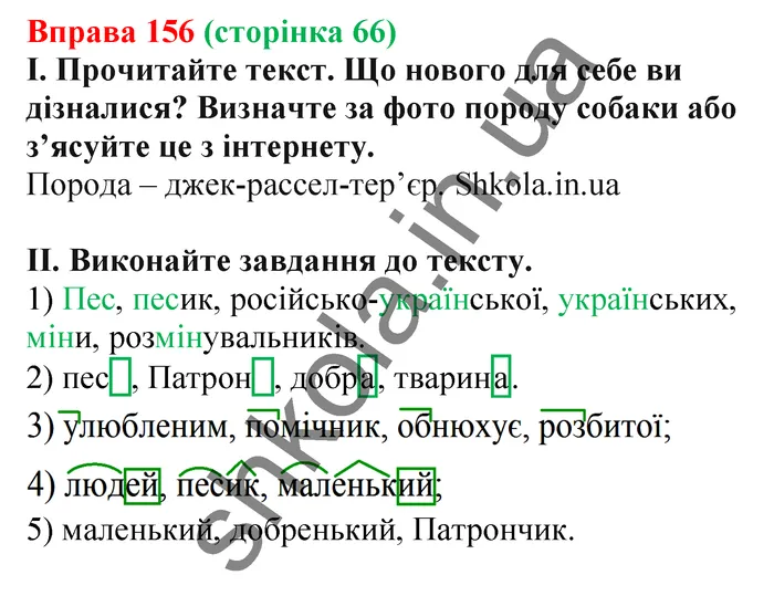 Відповідь до вправи № 156 - ГДЗ Українська мова 5 клас Заболотний 2022