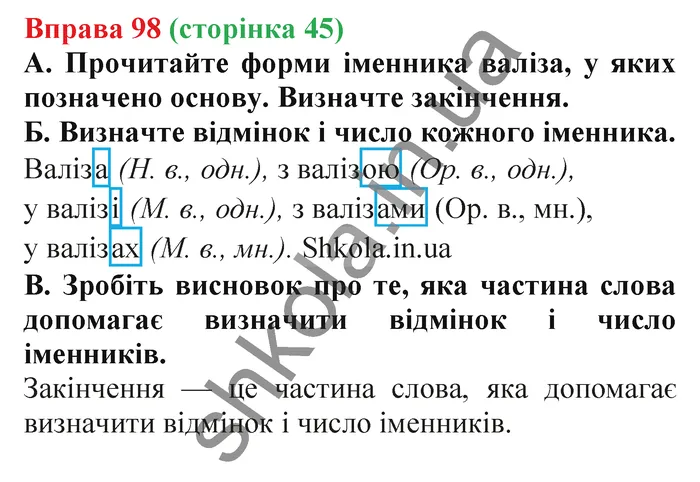 Відповідь до вправи № 98 - ГДЗ Українська мова 5 клас Заболотний 2022