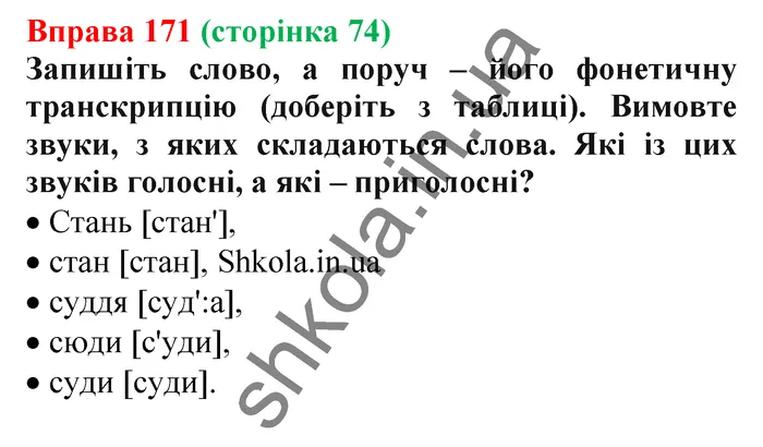 Відповідь до вправи № 171 - ГДЗ Українська мова 5 клас Заболотний 2022