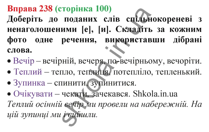 Відповідь до вправи № 238 - ГДЗ Українська мова 5 клас Заболотний 2022