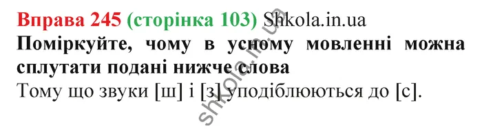 Відповідь до вправи № 245 - ГДЗ Українська мова 5 клас Заболотний 2022