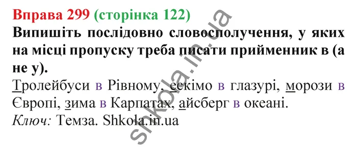 Відповідь до вправи № 299 - ГДЗ Українська мова 5 клас Заболотний 2022