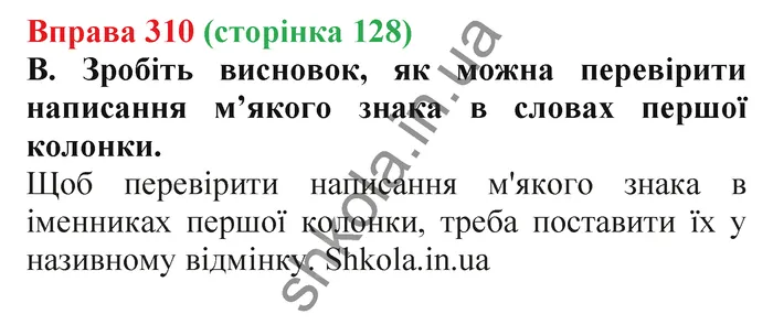 Відповідь до вправи № 310 - ГДЗ Українська мова 5 клас Заболотний 2022