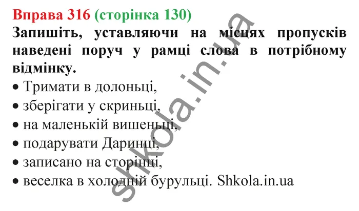 Відповідь до вправи № 316 - ГДЗ Українська мова 5 клас Заболотний 2022