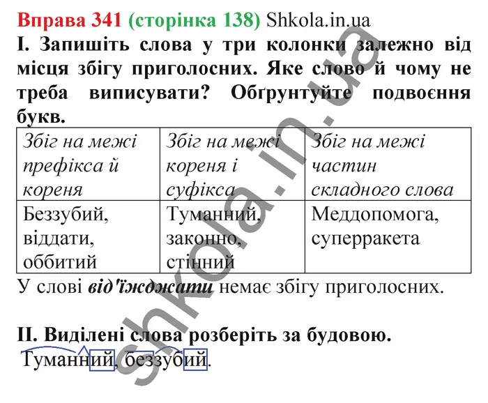 Відповідь до вправи № 341 - ГДЗ Українська мова 5 клас Заболотний 2022