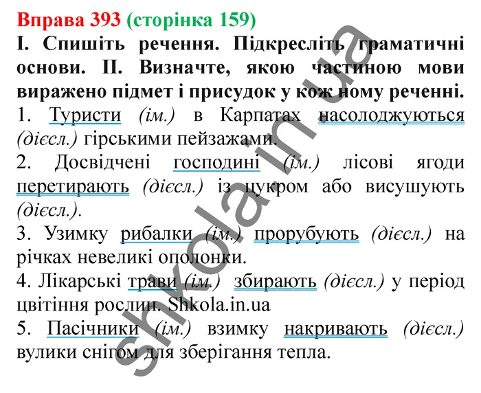 Відповідь до вправи № 393 - ГДЗ Українська мова 5 клас Заболотний 2022