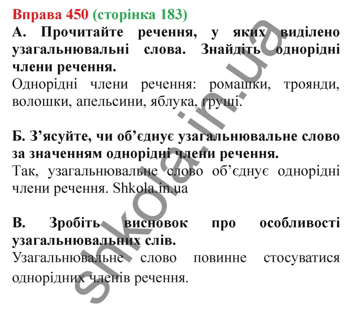 Відповідь до вправи № 450 - ГДЗ Українська мова 5 клас Заболотний 2022