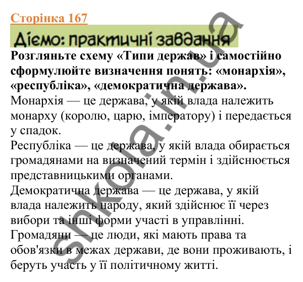 Відповіді до сторінки 167 - ГДЗ Вступ до історії України 5 клас Щупак 2022