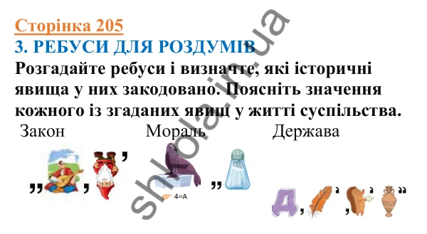 Відповіді до сторінки 205 - ГДЗ Вступ до історії України 5 клас Щупак 2022
