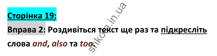 Відповідь до вправи 2 (письмо), сторінка 19 - ГДЗ Робочий зошит Англійська мова 6 клас Коста (Куки) 2023