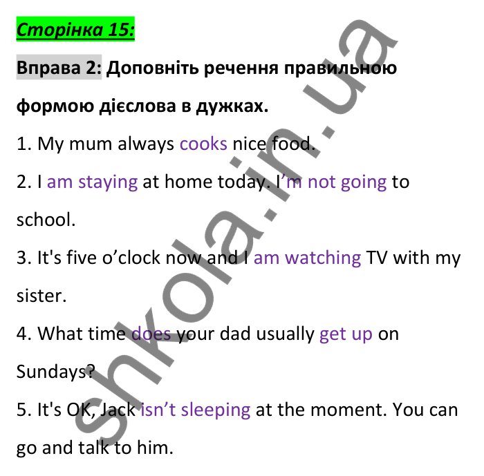 Відповідь до вправи 2, сторінка 15 - ГДЗ Англійська мова 6 клас Коста 2023