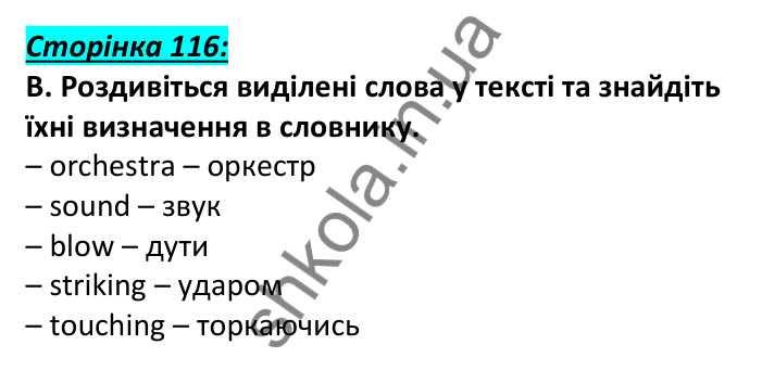 Відповідь до завдання B, сторінка 116 - ГДЗ Англійська мова 6 клас Мітчелл 2023