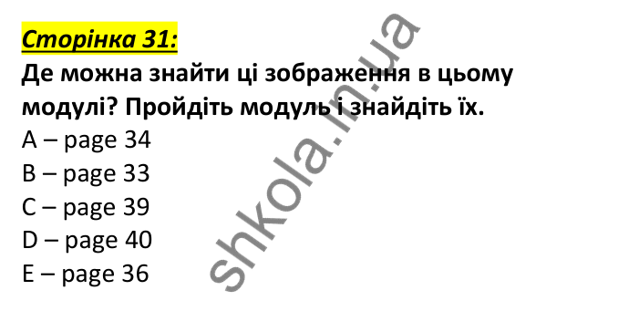 Відповідь до вступної сторінки модуля 3, сторінка 31 - ГДЗ Англійська мова 6 клас Мітчелл 2023