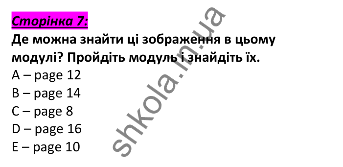 Відповідь до вступної сторінки модуля 1, сторінка 7 - ГДЗ Англійська мова 6 клас Мітчелл 2023
