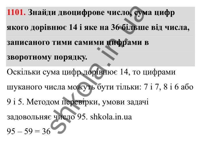 Відповідь до завдання 1101 (с. 163) з математики для 6 класу (Бевз, 2023): Цікаві та складні задачі
