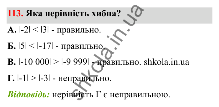 Відповідь до завдання 113 (с. 37) з математики для 6 класу (Бевз, 2023): Модуль числа