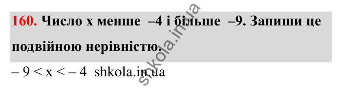 Завдання 160 Відповідь до завдання 160 (с. 43) з математики для 6 класу (Бевз, 2023): Порівняння цілих чисел