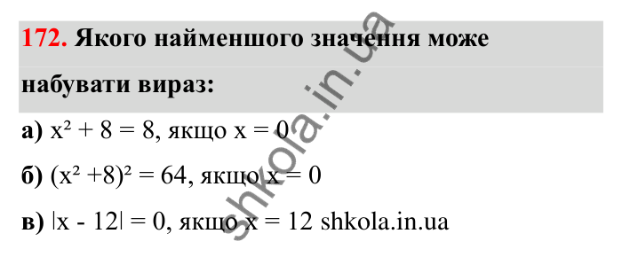 Відповідь до завдання 172 (с. 44) з математики для 6 класу (Бевз, 2023): Порівняння цілих чисел
