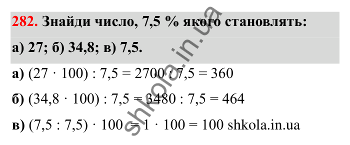 Завдання 282 Відповідь до завдання 282 (с. 56) з математики для 6 класу (Бевз, 2023): Віднімання цілих чисел