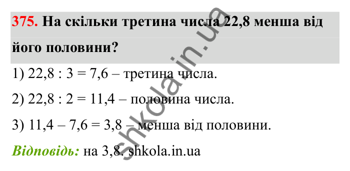 Завдання 375 Відповідь до завдання 375 (с. 66) з математики для 6 класу (Бевз, 2023): Ділення цілих чисел