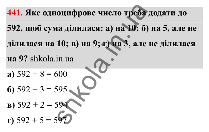 Відповідь до завдання 441 (с. 75) з математики для 6 класу (Бевз, 2023): Ознаки подільності. Розкладання чисел на прості...
