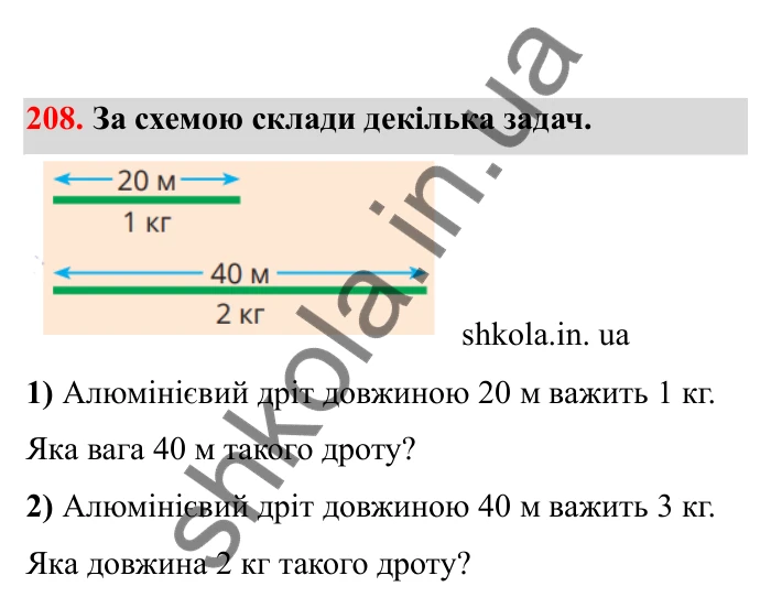 Відповідь до завдання 208 (с. 45) з математики для 6 класу (Бевз, 2023), частина 2: Прямо пропорційні та обернено...