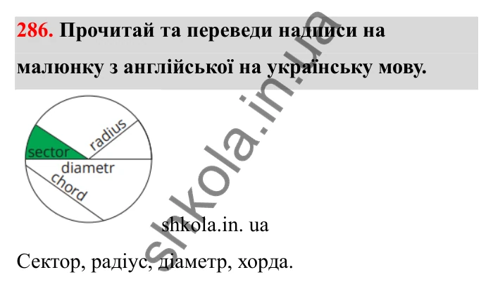 Завдання 286 Відповідь до завдання 286 (с. 56) з математики для 6 класу (Бевз, 2023), частина 2: Коло і круг