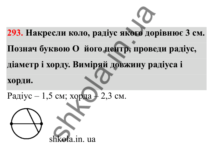 Відповідь до завдання 293 (с. 56) з математики для 6 класу (Бевз, 2023), частина 2: Коло і круг