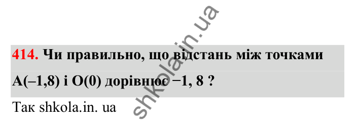 Відповідь до завдання 414 (с. 77) з математики для 6 класу (Бевз, 2023), частина 2: Раціональні числа