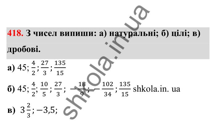 Відповідь до завдання 418 (с. 78) з математики для 6 класу (Бевз, 2023), частина 2: Раціональні числа