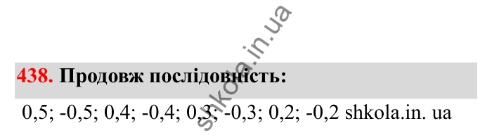 Відповідь до завдання 438 (с. 79) з математики для 6 класу (Бевз, 2023), частина 2: Раціональні числа