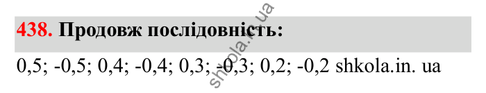 Завдання 438 Відповідь до завдання 438 (с. 79) з математики для 6 класу (Бевз, 2023), частина 2: Раціональні числа