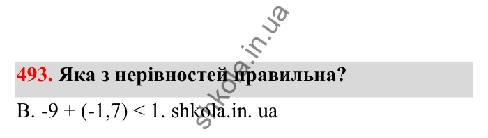 Відповідь до завдання 493 (с. 87) з математики для 6 класу (Бевз, 2023), частина 2: Додавання раціональних чисел