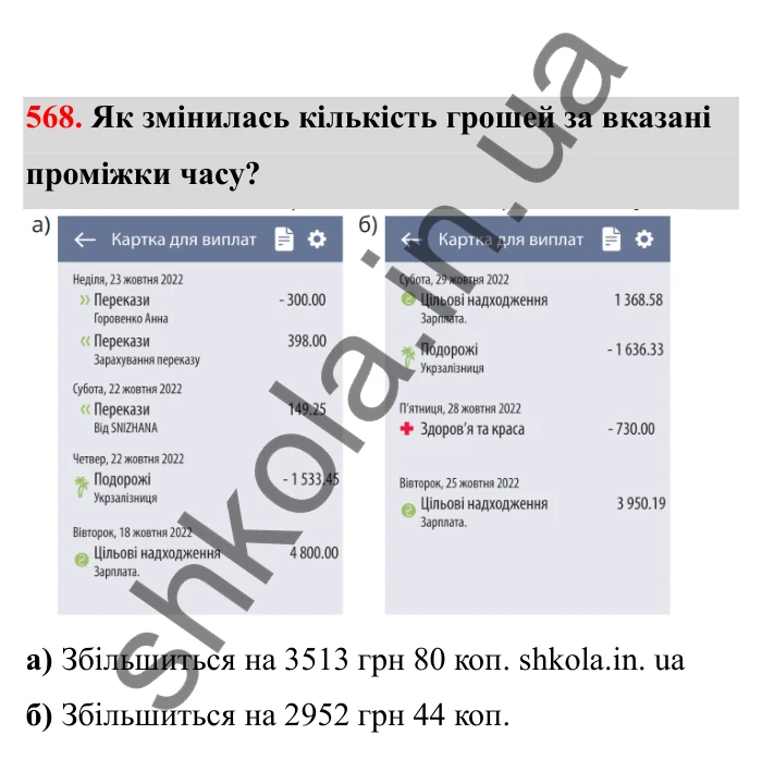 Відповідь до завдання 568 (с. 95) з математики для 6 класу (Бевз, 2023), частина 2: Віднімання раціональних чисел