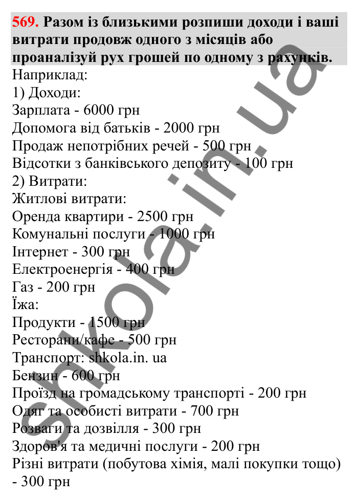 Завдання 569 Відповідь до завдання 569 (с. 95) з математики для 6 класу (Бевз, 2023), частина 2: Віднімання раціональних чисел