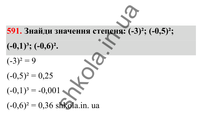 Відповідь до завдання 591 (с. 99) з математики для 6 класу (Бевз, 2023), частина 2: Множення раціональних чисел