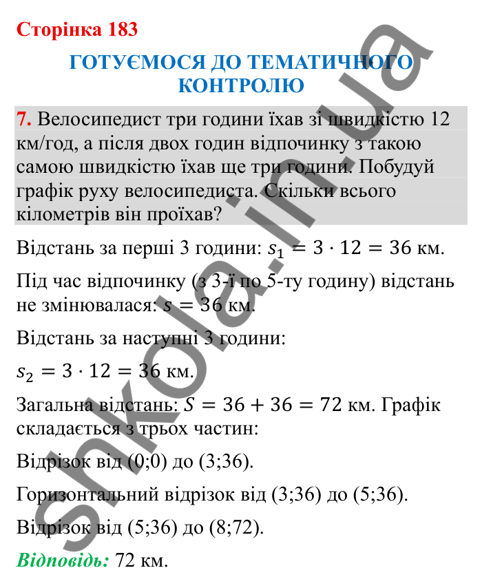 Відповідь до завдання 7 (с. 183) з математики для 6 класу (Бевз, 2023), частина 2: Тематичний контроль
