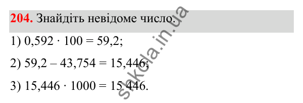 Завдання 204 Відповідь до завдання 204 (с. 93) з математики для 6 класу (Біос, 2023), частина 1: Розділ 4. Десяткові дроби та дії над ними
