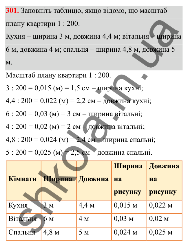 Відповідь до завдання 301 (с. 133) з математики для 6 класу (Біос, 2023), частина 1: Розділ 6. Відношення і пропорція