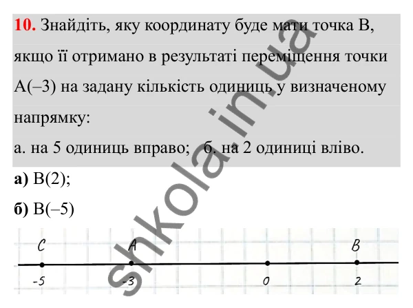Завдання 10 Відповідь до завдання 10 (с. 10) з математики для 6 класу (Біос, 2023), частина 2: Розділ 9. Цілі числа та дії над ними