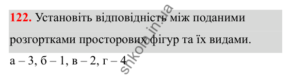 Відповідь до завдання 122 (с. 81) з математики для 6 класу (Біос, 2023), частина 2: Розділ 13. Просторові геометричні фігури
