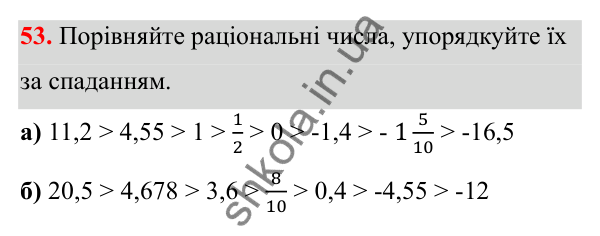 Завдання 53 Відповідь до завдання 53 (с. 32) з математики для 6 класу (Біос, 2023), частина 2: Розділ 10. Раціональні числа та дії над ними