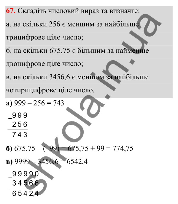 Завдання 67 Відповідь до завдання 67 (с. 37) з математики для 6 класу (Біос, 2023), частина 2: Розділ 10. Раціональні числа та дії над ними