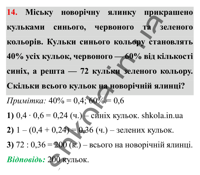 Вправи для повторення розділу 1, завдання 14 Відповідь до вправи 14 (с. 113) з математики для 6 класу (Істер, 2023), частина 1: Вправи для повторення розділу 1