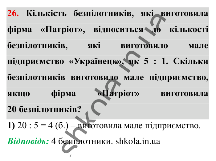 Вправи для повторення розділу 2, завдання 26 Відповідь до вправи 26 (с. 191) з математики для 6 класу (Істер, 2023), частина 1: Вправи для повторення розділу 2