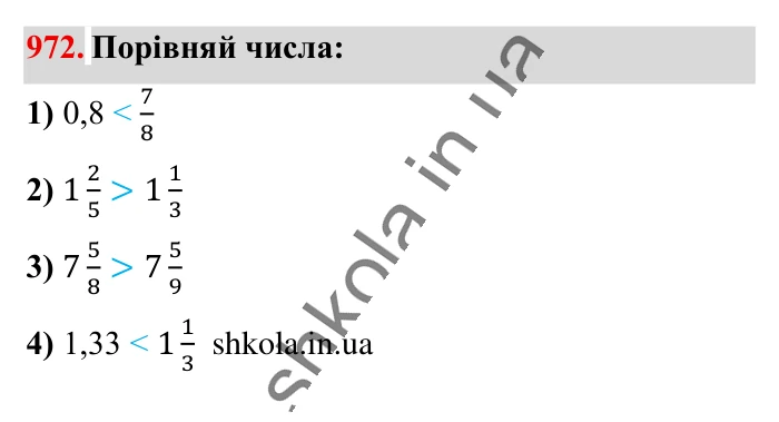 Відповідь до завдання 972 (с. 23) з математики для 6 класу (Істер, 2023), частина 2: § 29. Модуль числа