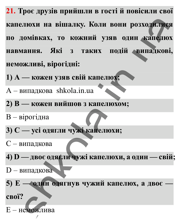 Відповідь до завдання 21 (с. 197) з математики для 6 класу (Істер, 2023), частина 2: Додаткові теми