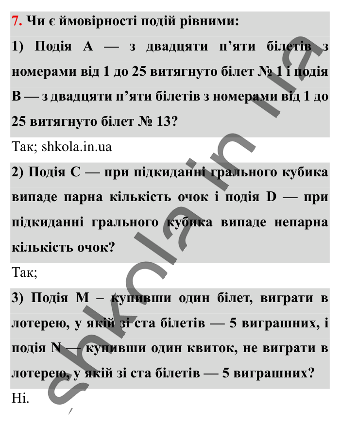 Відповідь до завдання 7 (с. 194) з математики для 6 класу (Істер, 2023), частина 2: Додаткові теми