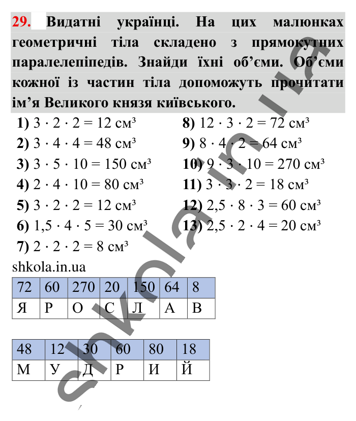 Відповідь до завдання 29 (с. 189) з математики для 6 класу (Істер, 2023), частина 2: Для найдопитливіших